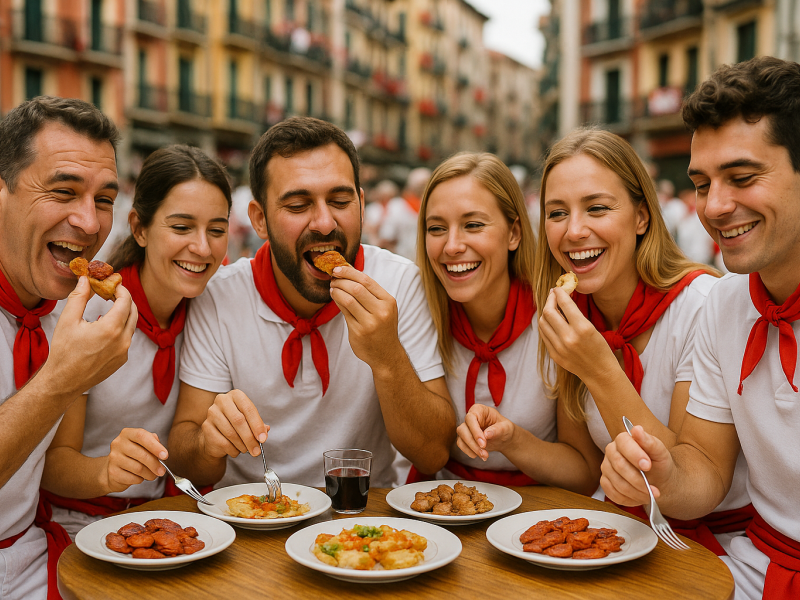 comiendo en San Fermín