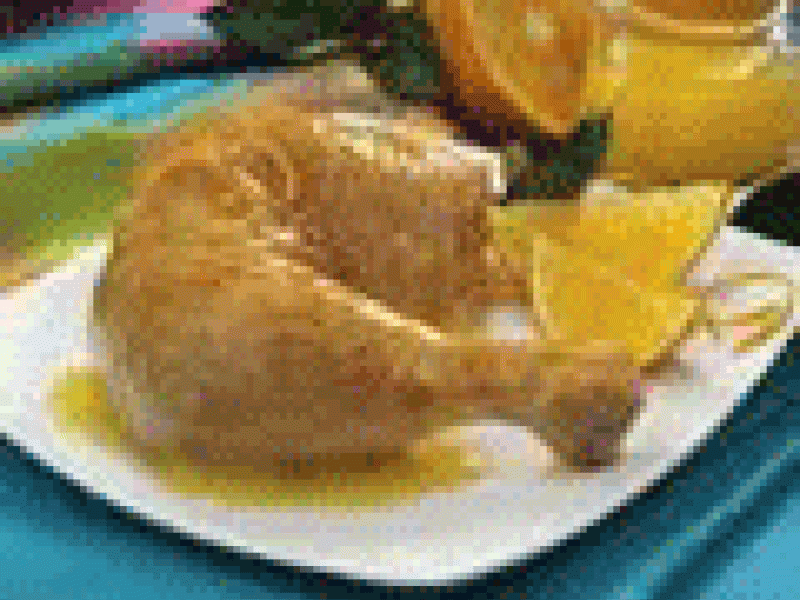 Muslos de pollo al horno con naranja